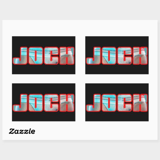 Stickers Rectangle JOCK (Feuille)