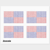 Stickers Rectangle KNIT AMÉRICAIN (Feuille)