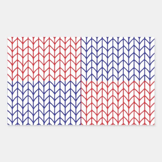 Stickers Rectangle KNIT AMÉRICAIN (Devant)