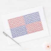 Stickers Rectangle KNIT AMÉRICAIN (Enveloppe)
