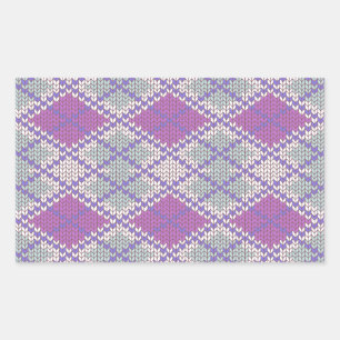 Stickers rectangle KNIT JACQUARD LILAC