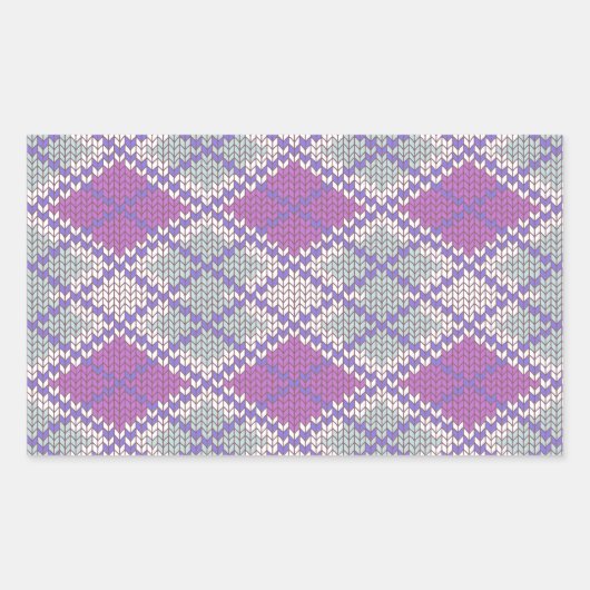 Stickers rectangle KNIT JACQUARD LILAC (Devant)