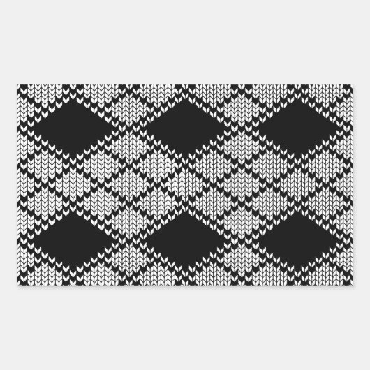 Stickers Rectangle KNIT JACQUARD NOIR (Devant)