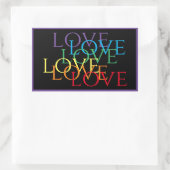 Stickers Rectangle LOVE II EN PLANCHE / Violet (Sac)