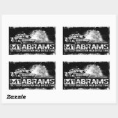 Stickers Rectangle M1 Abrams (Feuille)