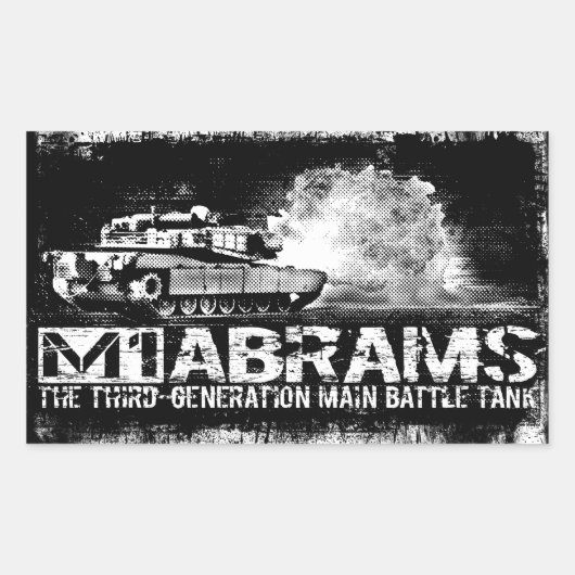 Stickers Rectangle M1 Abrams (Devant)