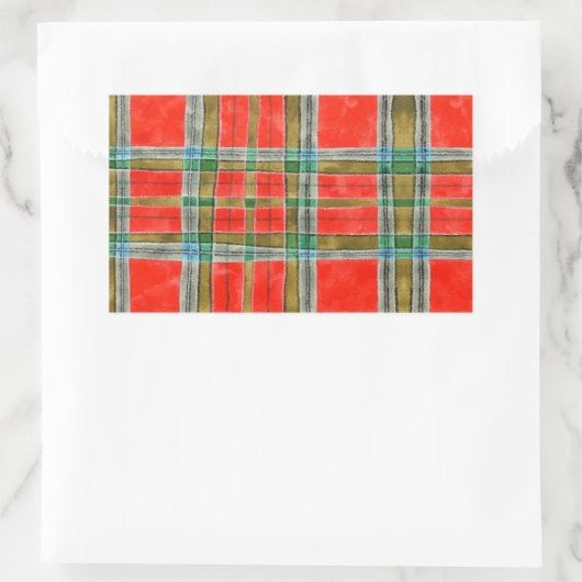 Stickers rectangle MAC BAIN TARTAN (Sac)
