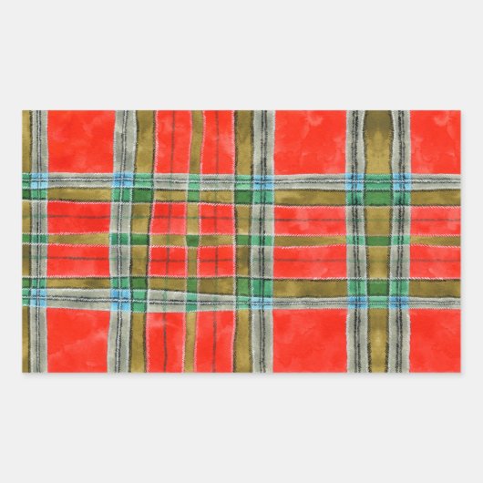Stickers rectangle MAC BAIN TARTAN (Devant)