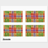 Stickers rectangle MAC RAE TARTAN (Feuille)