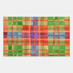 Stickers rectangle MAC RAE TARTAN