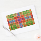 Stickers rectangle MAC RAE TARTAN (Enveloppe)