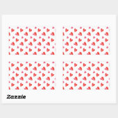 Stickers Rectangle MINI COEURS (Feuille)