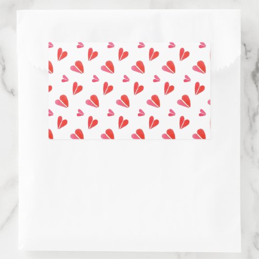 Stickers Rectangle MINI COEURS (Sac)