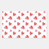 Stickers Rectangle MINI COEURS (Devant)