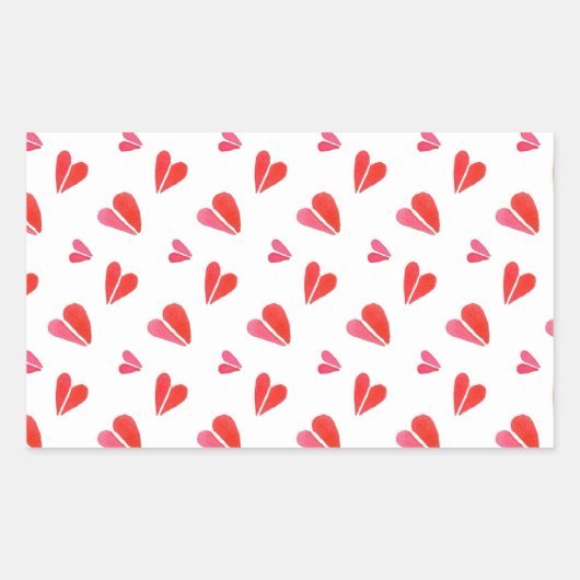 Stickers Rectangle MINI COEURS (Devant)