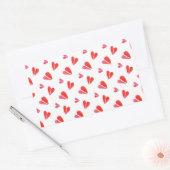 Stickers Rectangle MINI COEURS (Enveloppe)