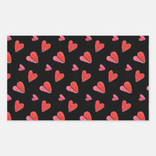 Stickers rectangle MINI HEARTS II