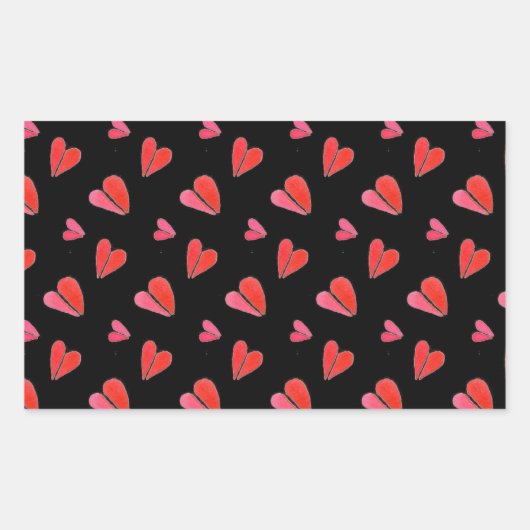 Stickers rectangle MINI HEARTS II (Devant)