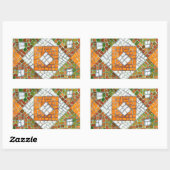 Stickers Rectangle MOSAIC AUTUMN (Feuille)