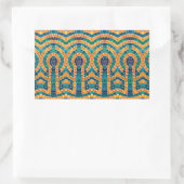 Stickers Rectangle MOSAIC ICONS OR (Sac)