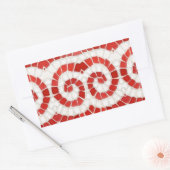 Stickers Rectangle MOSAÏQUE IONIQUE ROUGE (Enveloppe)