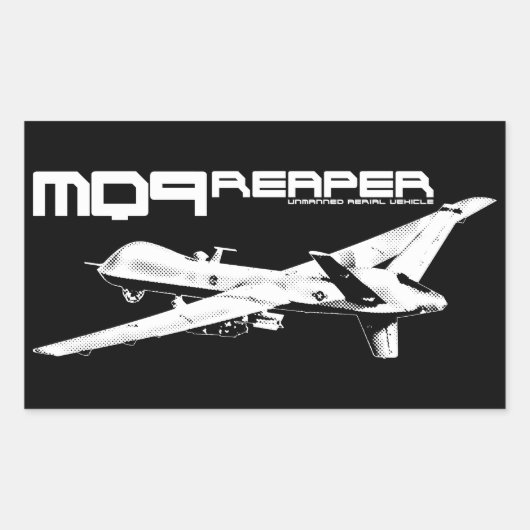 Stickers Rectangle MQ-9 (Devant)