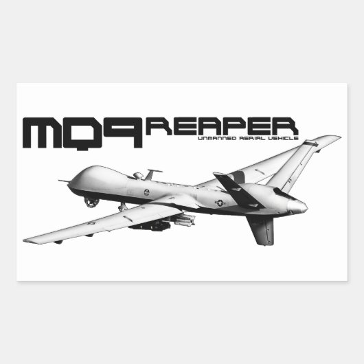 Stickers Rectangle MQ-9 (Devant)