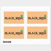 stickers rectangle noir et Tan (Feuille)