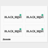 stickers rectangle noir irlandais (Feuille)