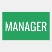 Stickers rectangle personnalisés pour les gestionn (Devant)