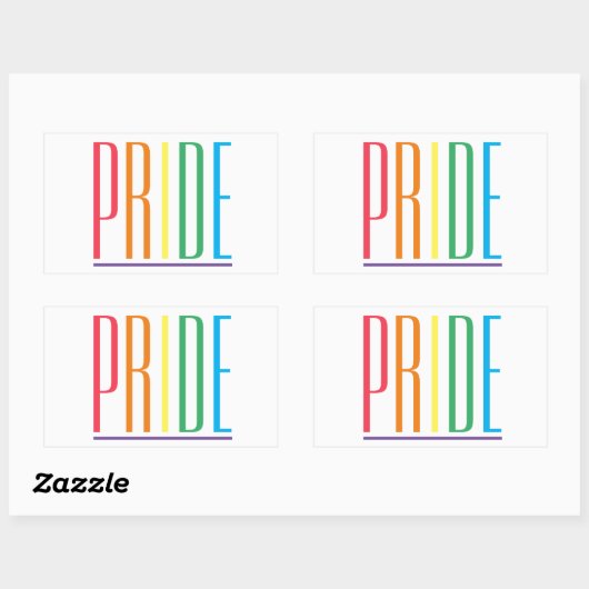 Stickers Rectangle PRIDE (Feuille)