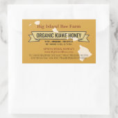 Stickers Rectangle produit de miel biologique hawa (Sac)