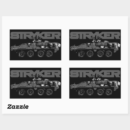 Stickers Rectangle Stryker (Feuille)