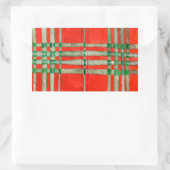 Stickers rectangle TARTAN SCOTT ROUGE (Sac)