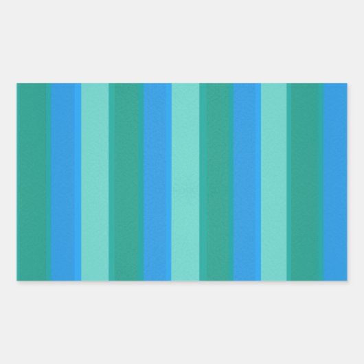 Stickers Rectangle Turquoise et Turquoise Atomique (Devant)