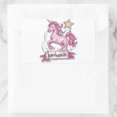 Stickers Rectangle Unicorn et l'inscription,, H (Sac)