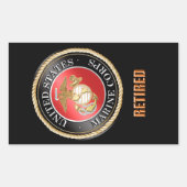 Stickers Rectangle USMC (Devant)