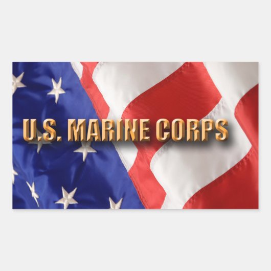 Stickers Rectangle USMC (Devant)