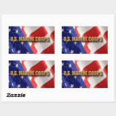 Stickers Rectangle USMC (Feuille)