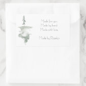 Stickers Rectangle Vacances Pins D'Hiver (Sac)