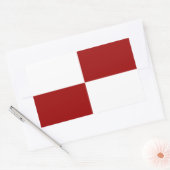 Stickers Rectangles rouge et blanc (Enveloppe)