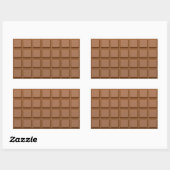 Stickers rectangulaires au chocolat (Feuille)