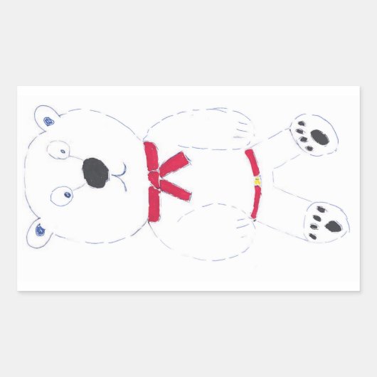 Stickers rectangulaires Barry Bear (Devant)