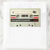 Stickers rectangulaires blancs sur bande de casset (Sac)