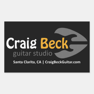 Stickers rectangulaires | Craig Beck Guitare Studi