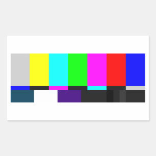 Stickers rectangulaires de l'écran de test TV