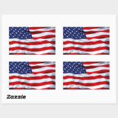 Stickers rectangulaires Drapeau américain (Feuille)