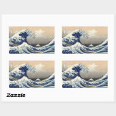 Stickers Rectangulaires Grande Vague (Feuille)