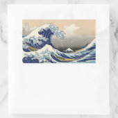 Stickers Rectangulaires Grande Vague (Sac)