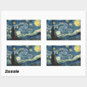 Stickers rectangulaires nocturnes Vangogh Starry (Feuille)